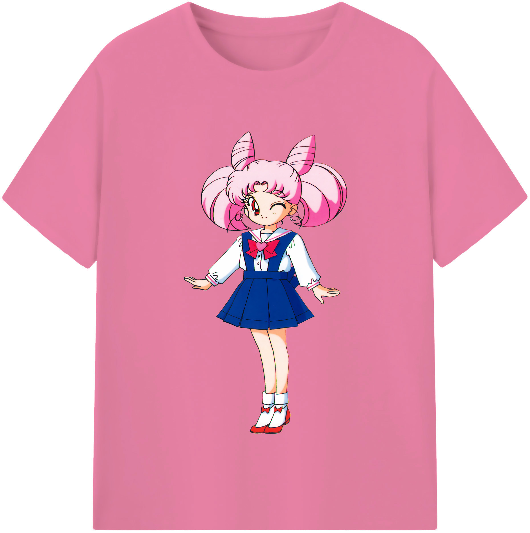 （画像用） 美少女戦士セーラームーン ちびうさ Sailor Moon Chibiusa Tsukino Usagi Small Lady Serenity 綿100％半袖Tシャツ（フロントプリント）